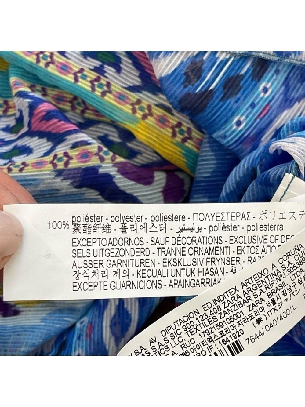 ZARA Printed Halter top swing multicoloured top L Rainbow Coastal Resortwear - Picture 10 of 10